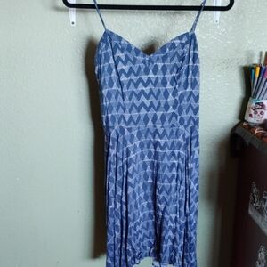 Aeropostale Navy and White Geometric Dress